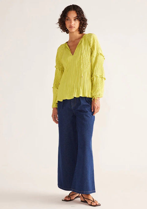 MOS The Label Jean Blouse Lime