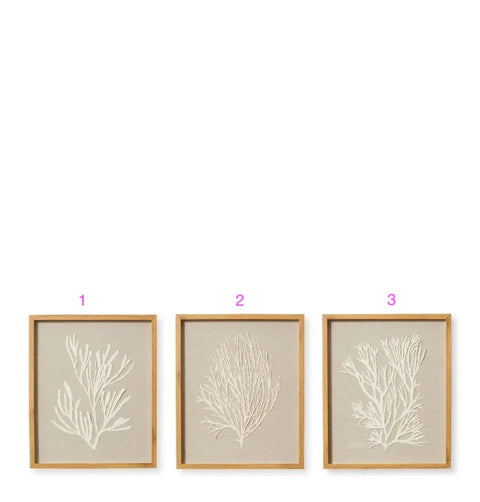 CORAL RICE PAPER WALL ART