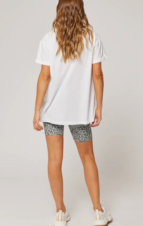 CARTEL AND WILLOW Marlo Tee White/Smoke Leopard