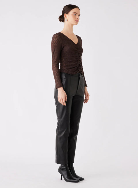 ESMAEE Exile Lace Top Chocolate