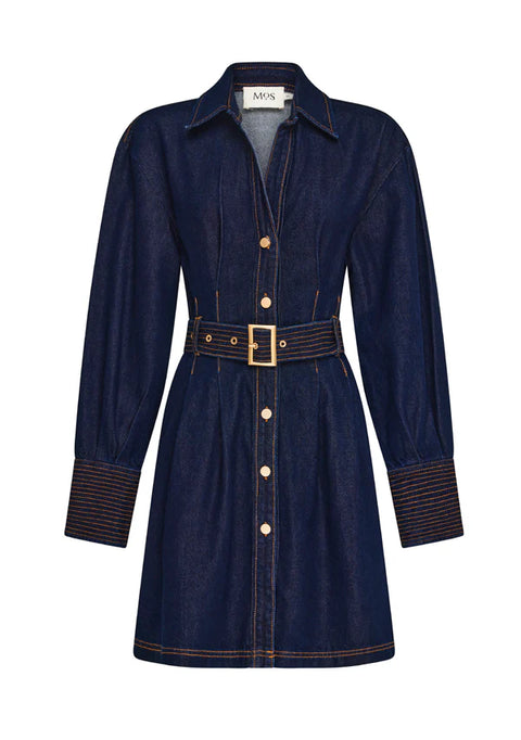 MOS The Label Sia Denim Mini Dress Denim