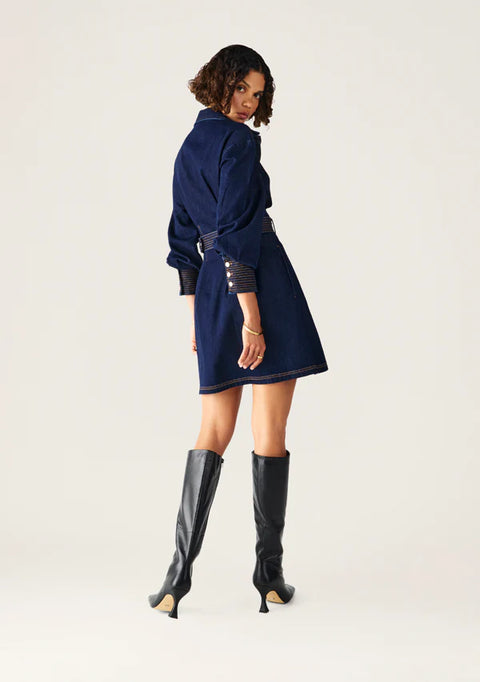 MOS The Label Sia Denim Mini Dress Denim