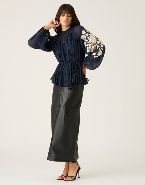MOS The Label Willow Pleat Blouse