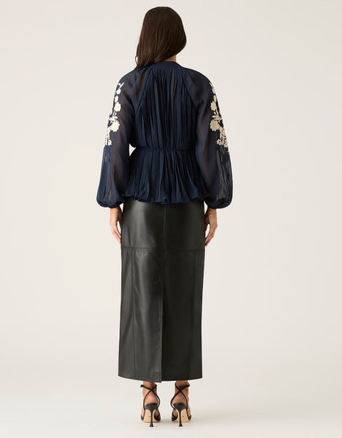 MOS The Label Willow Pleat Blouse