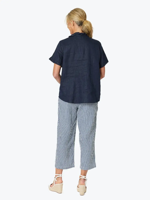 GORDON SMITH Tiffany Shirt Short Sleeve Navy
