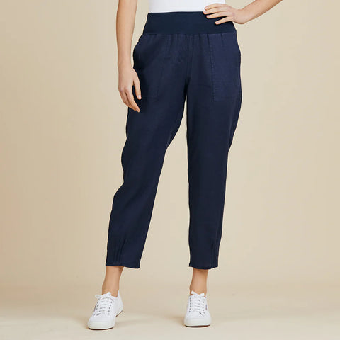 GORDON SMITH Sarah Linen Pant Navy