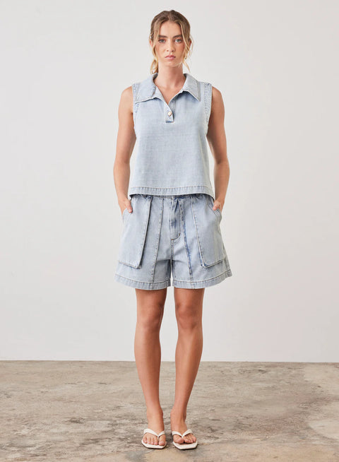 ESMAEE Riptide Denim Top