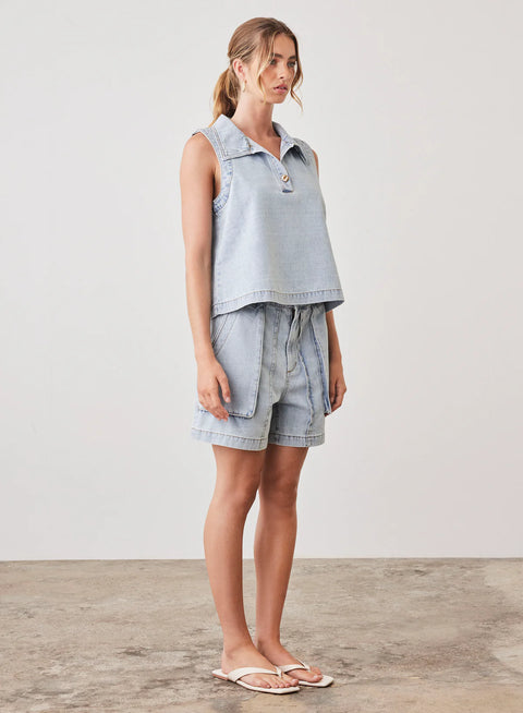 ESMAEE Riptide Denim Top