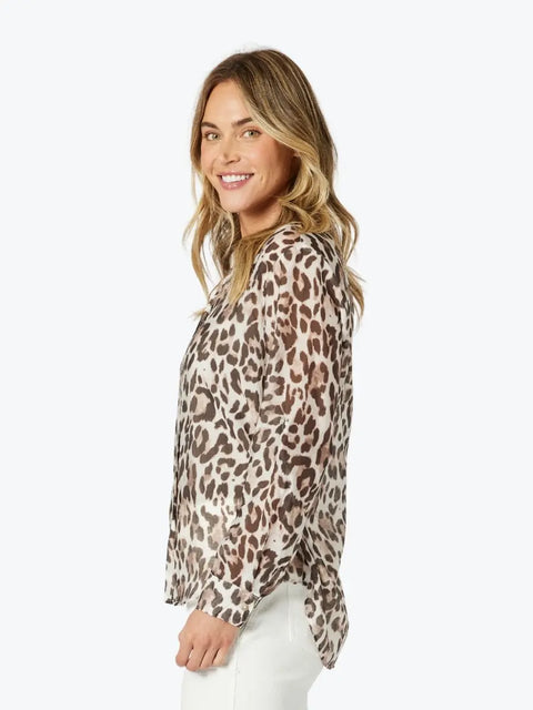 GORDON SMITH On Safari Shirt Leopard Print