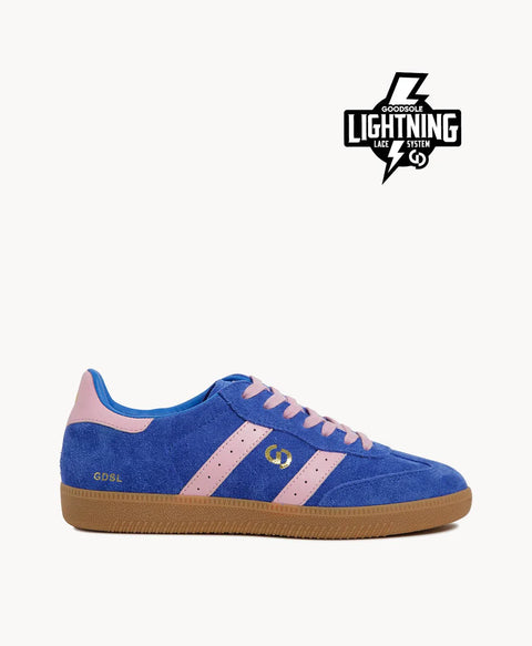 GOODSOLE Parallel Cobalt Blue Soft Suede/Pink Leather