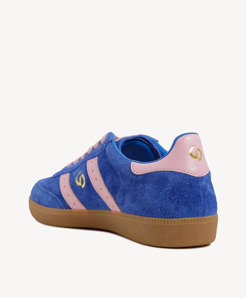 GOODSOLE Parallel Cobalt Blue Soft Suede/Pink Leather