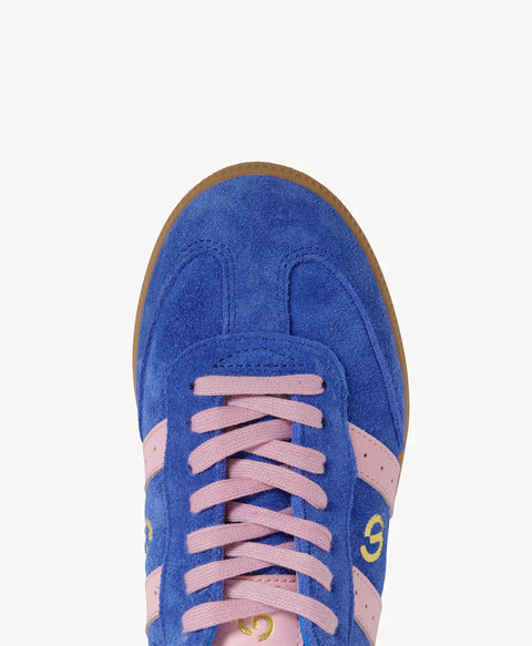 GOODSOLE Parallel Cobalt Blue Soft Suede/Pink Leather