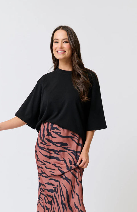 CARTEL AND WILLOW Solana Tee Black