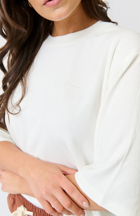 CARTEL AND WILLOW Solana Tee White