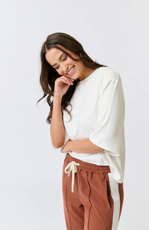 CARTEL AND WILLOW Solana Tee White