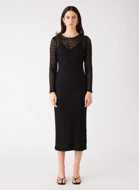 ESMAEE Charmer Midi Dress Black