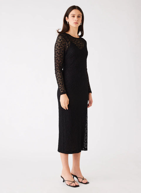 ESMAEE Charmer Midi Dress Black