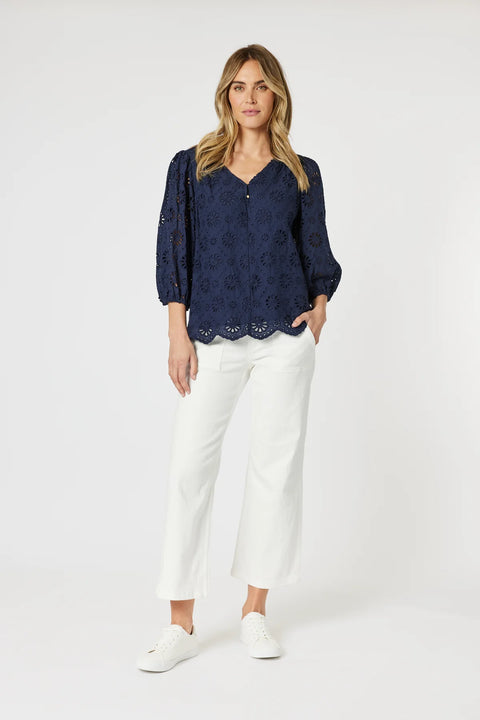 GORDON SMITH Jasmine Top Navy