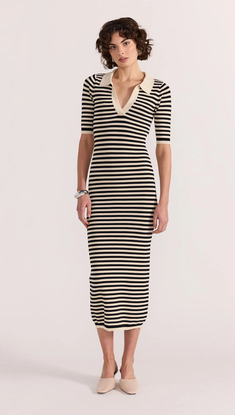 STAPLE THE LABEL Lana Stripe Knit Dress