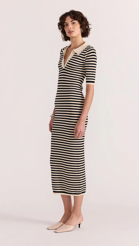 STAPLE THE LABEL Lana Stripe Knit Dress