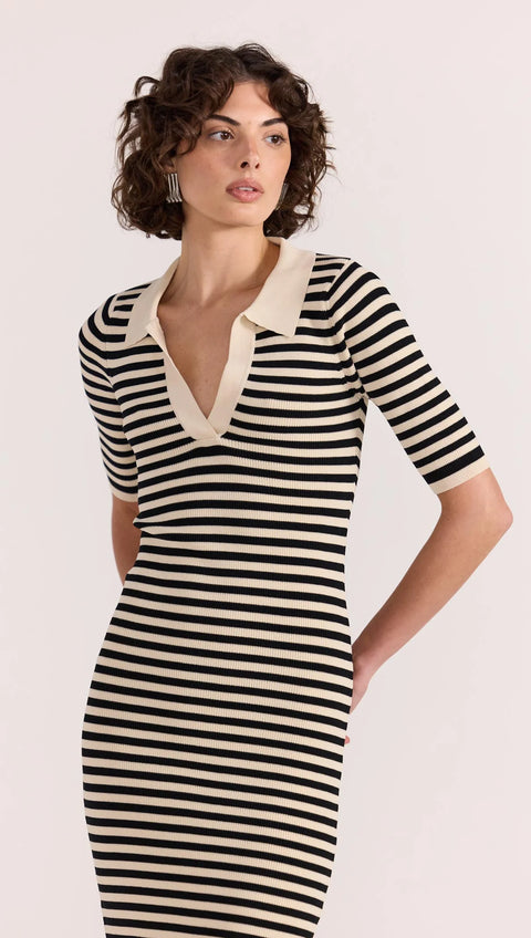 STAPLE THE LABEL Lana Stripe Knit Dress