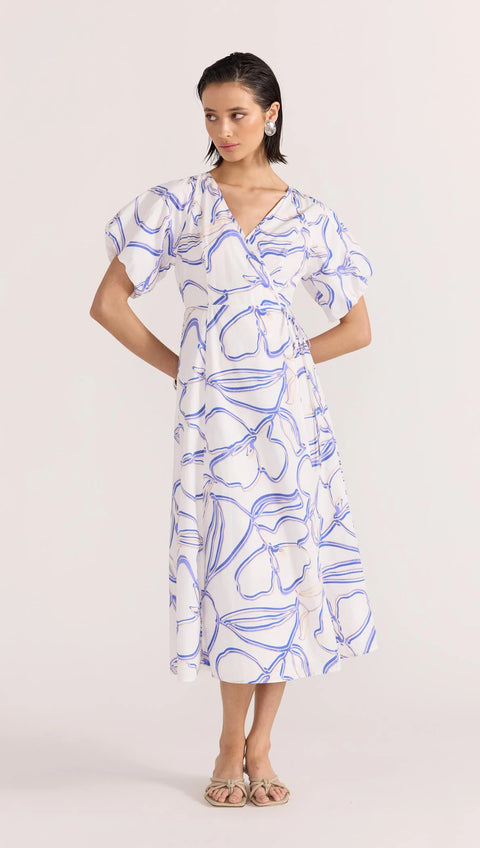 SORAYA WRAP MIDI DRESS