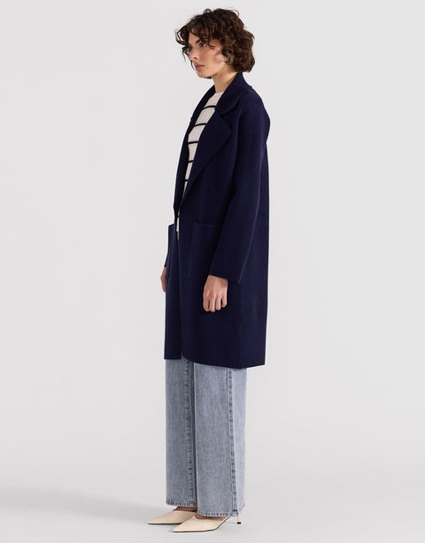 STAPLE THR LABEL Hunter Coatigan Navy