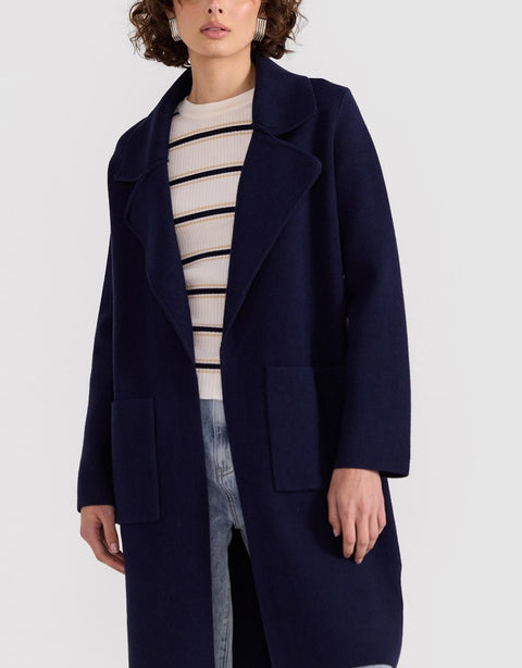 STAPLE THR LABEL Hunter Coatigan Navy