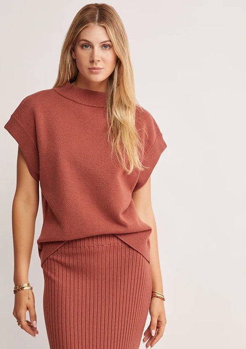 MOS THE LABEL Wistful Knit Vest Auburn MOS THE LABEL Klou Boutique
