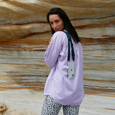 LOUVE COLLECTION Petrol Blue Crossbody Phone Lanyard LOUVE COLLECTION Klou Boutique