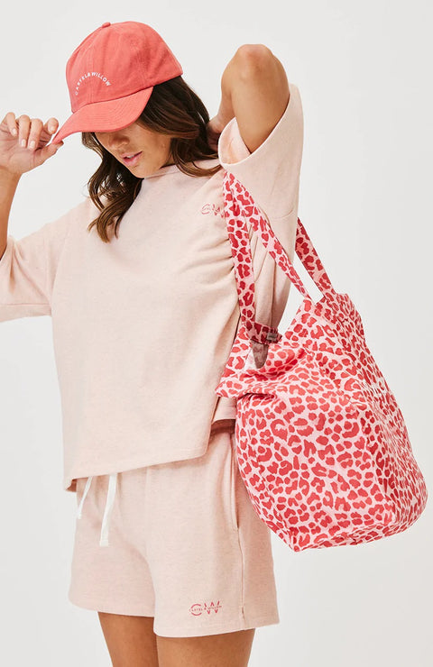 CARTEL AND WILLOW Olivia Tote Bag Berry Leopard  CARTEL AND WILLOW  Klou Boutique