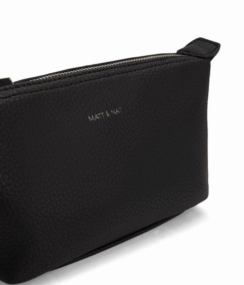 Matt & Nat Abbi Mini Vegan Cosmetic Bag, Purity - black Matt & Nat Klou Boutique