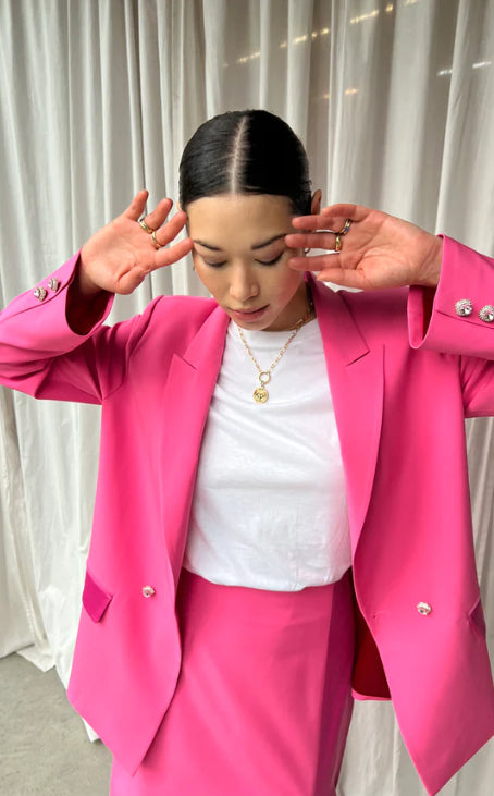 NEVERFULLY DRESSED Pink 54 Blazer  NEVER FULLY DRESSED  Klou Boutique