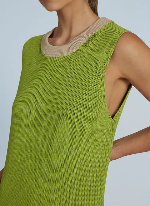 BY JOHNNY Sleeveless Split Tank Greenbone BY JOHNNY Klou Boutique