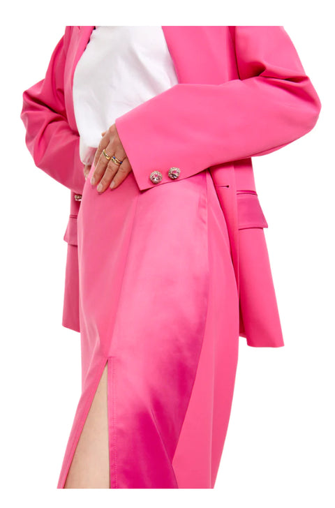 NEVERFULLY DRESSED Pink Maxi Split Skirt NEVER FULLY DRESSED Klou Boutique