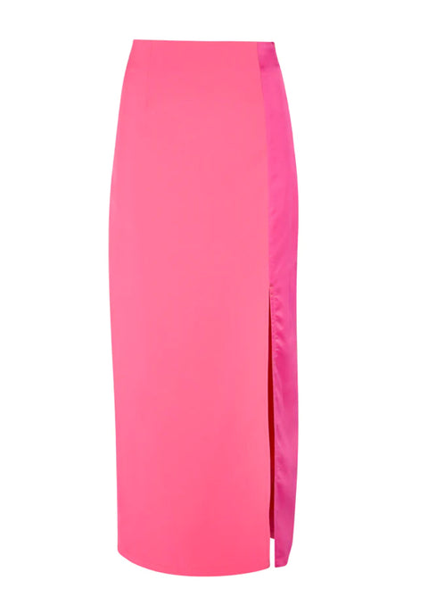 NEVERFULLY DRESSED Pink Maxi Split Skirt NEVER FULLY DRESSED Klou Boutique