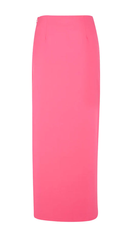 NEVERFULLY DRESSED Pink Maxi Split Skirt NEVER FULLY DRESSED Klou Boutique