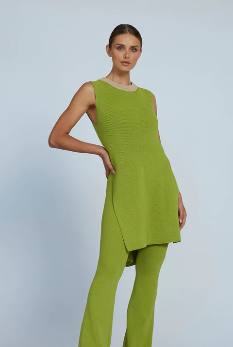 BY JOHNNY Sleeveless Split Tank Greenbone BY JOHNNY Klou Boutique