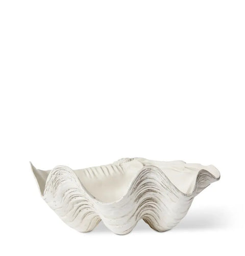 CLAM SHELL SCULPTURE - WHITE