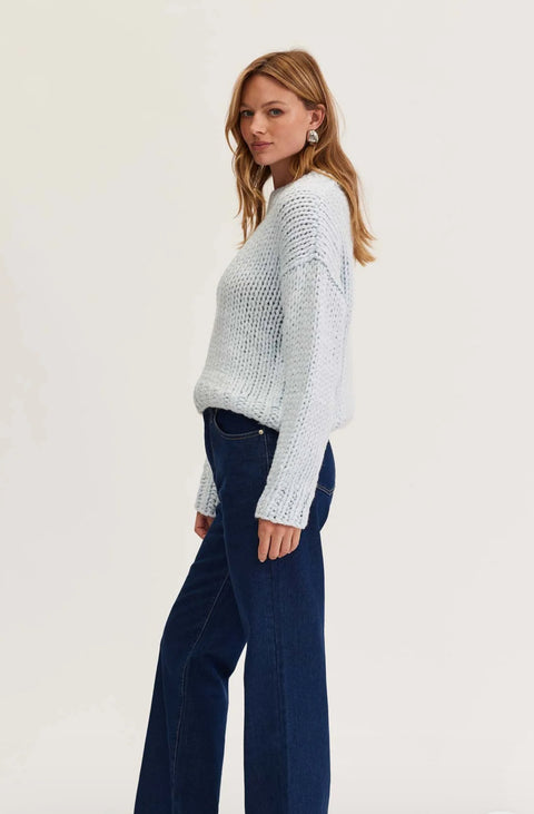 STAPLE THE LABEL Elva Chunky Knit Jumper Pale Blue