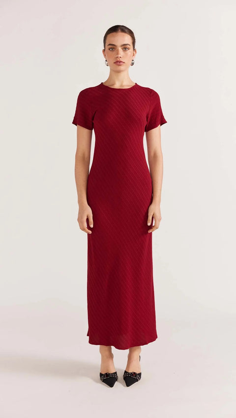 STAPLE THE LABEL Gillian Bias Maxi Dress Red