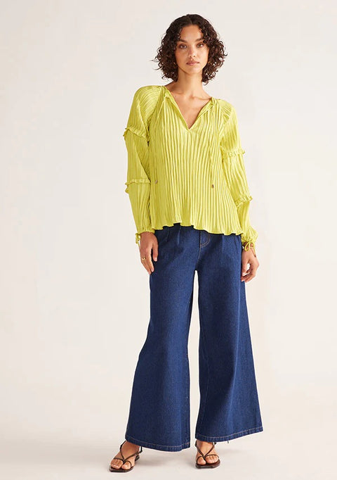 MOS The Label Jean Blouse Lime
