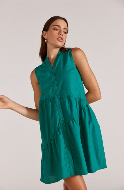 STAPLE THE LABEL Celina Mini Dress Green