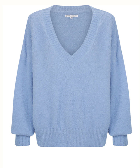 CARTEL AND WILLOW Emmie Sweater - Periwinkle Knit