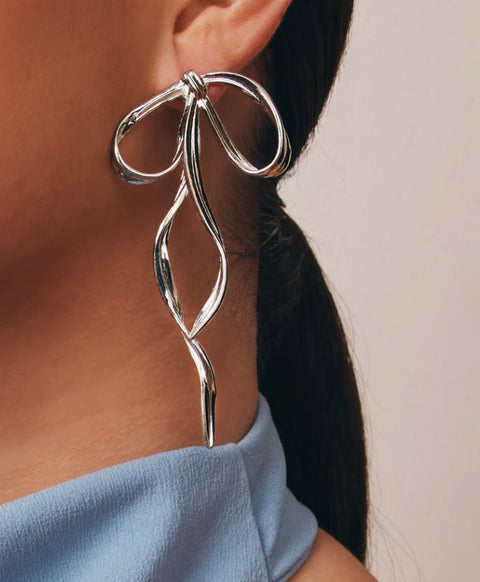 GIMME Allegra Bow Earrings Silver