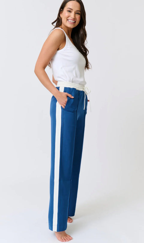 CARTEL AND WILLOW Lottie Pant Navy/White