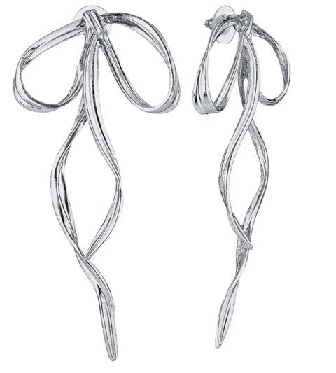 GIMME Allegra Bow Earrings Silver