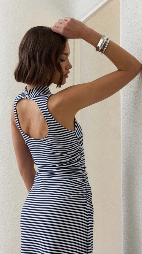 STAPLE THE LABEL Elle Midi Dress Stripe