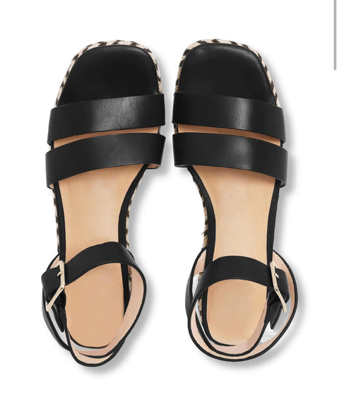 NUDE FOOTWEAR Jacinda Black 2cm Sandal