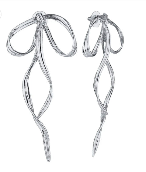 GIMME Allegra Bow Earrings Silver